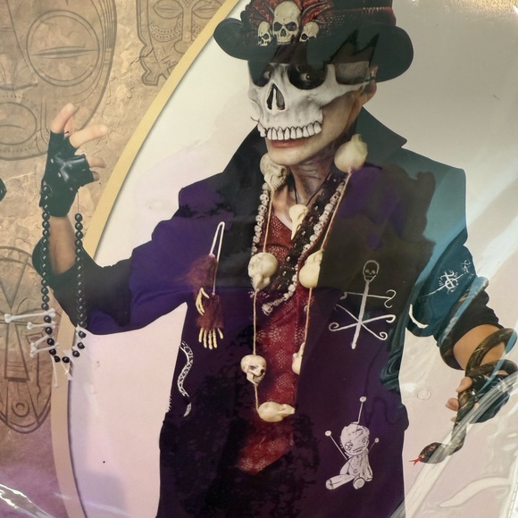 L Spirit Halloween Men’s Voodoo Dude Costume Voodoo Jewelry Size Large - Picture 4 of 7